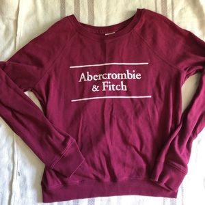 Burgundy Abercrombie pullover sweatshirt